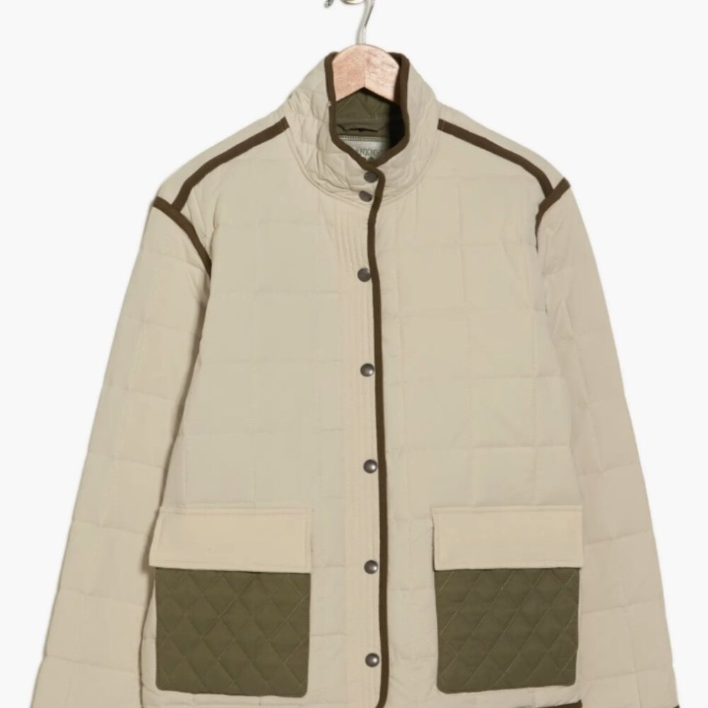 BLANKNYC Colorblock Quilted Jacket S
